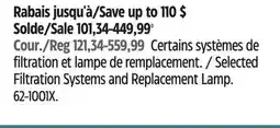 Canadian Tire Rainfresh Selected Filtration Systems and Replacement Lamp offer