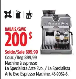 Canadian Tire La Specialista Arte Evo Espresso Machine offer