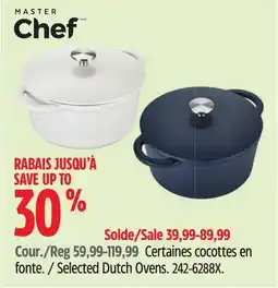 Canadian Tire MASTER CHEF Selected Dutch Ovens offer