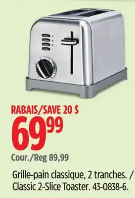 Canadian Tire CUISINART Classic 2-Slice Toaster offer
