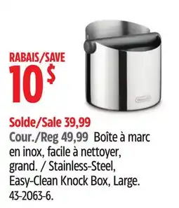 Canadian Tire De'Longhi Stainless-Steel, Easy-Clean Knock Box, Large offer