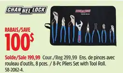 Canadian Tire CHANNEL LOCK 8-Pc Pliers Set with Tool Roll offer