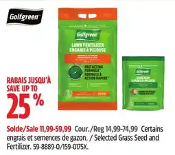 Canadian Tire Golfgreen Selected Grass Seed and Fertilizer offer
