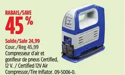 Canadian Tire Certified 12V Air Compressor/Tire Inflator offer