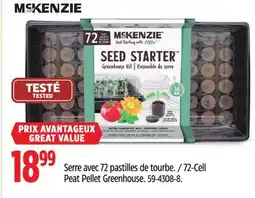 Canadian Tire Mckenzie 72-Cell Peat Pellet Greenhouse offer
