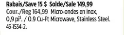 Canadian Tire Vida 0.9 Cu-Ft Microwave offer