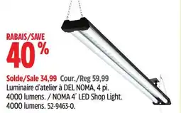 Canadian Tire NOMA 4´ LED Shop Light. 4000 lumens offer