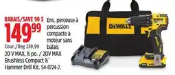 Canadian Tire Dewalt 20V MAX Brushless Compact 1⁄2˝ Hammer Drill Kit offer