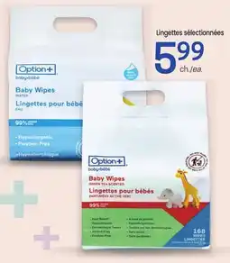 Uniprix Option+ Lingettes sélectionnées offer