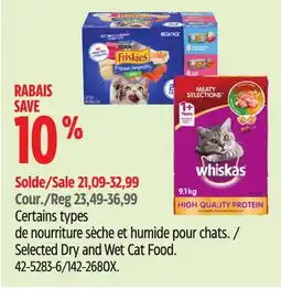 Canadian Tire Selected Dry and Wet Cat Food offer