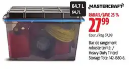 Canadian Tire Mastercraft Heavy-Duty Tinted Storage Tote offer