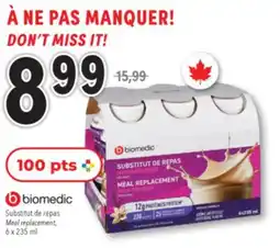 Familiprix BIOMEDIC, Meal replacement offer