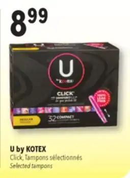 Familiprix U by KOTEX Click, Selected tampons offer