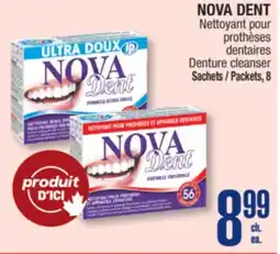 Jean Coutu NOVA DENT Denture cleanser offer