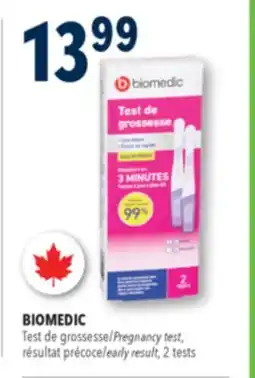 Familiprix BIOMEDIC, Pregnancy test, early result, 2 tests offer