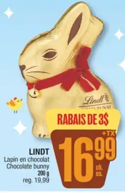 Jean Coutu LINDT Chocolate bunny offer