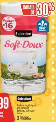 Jean Coutu SELECTION Selected bathroom tissue offer