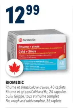 Familiprix BIOMEDIC Cold and sinus, 40caplets Cold and flu, 24capsules cough and cold complete, 36caplets offer
