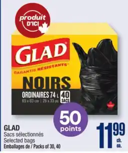 Jean Coutu GLAD Selected bags offer