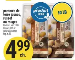 Marché Adonis Pommes de terre jaunes, russet ou rouges | Russet, red or yellow potatoes offer