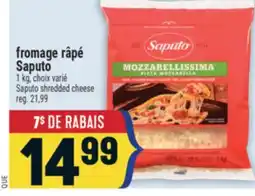 Marché Adonis FROMAGE RÂPÉ SAPUTO | SAPUTO SHREDDED CHEESE offer
