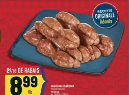 Marché Adonis SAUCISSES MAKANEK | MAKANEK SAUSAGES offer