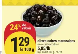 Marché Adonis Olives noires marocaines | Moroccan black olives offer