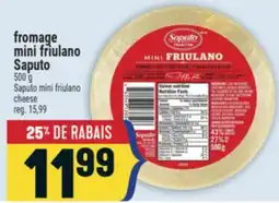 Marché Adonis FROMAGE MINI FRIULANO SAPUTO | SAPUTO MINI FRIULANO CHEESE offer
