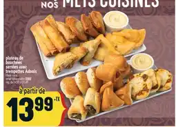 Marché Adonis PLATEAU DE BOUCHÉES SERVIES AVEC TREMPETTES ADONIS | ADONIS SMALL BITES PLATTER HALAL offer