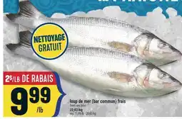 Marché Adonis LOUP DE MER (BAR COMMUN) FRAIS | FRESH SEA BASS offer