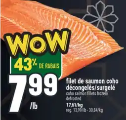 Marché Adonis Filet de saumon coho décongelés/surgelé | Coho salmon fillets frozen/ defrosted offer