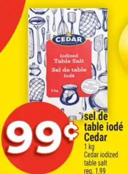 Super C Sel de table iodé Cedar | Cedar iodized table salt offer