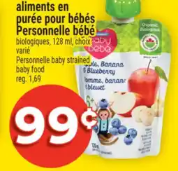 Super C aliments en purée pour bébés Personnelle bébé | Personnelle baby strained baby food offer