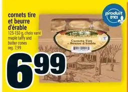 Super C cornets tire et beurre d'érable | maple taffy and butter cones offer