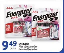 Uniprix ENERGIZER Piles sélectionnées/Selected batteries offer