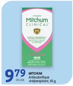 Uniprix MITCHUM Antisudorifique /Antiperspirant offer