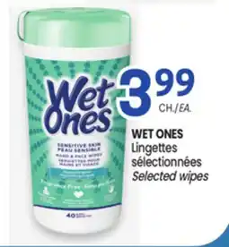 Uniprix WET ONES Lingettes sélectionnées/Selected wipes offer