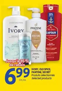 Uniprix IVORY, OLD SPICE, PANTENE, SECRET Produits sélectionnés/Selected products offer