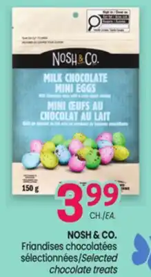 Uniprix NOSH & CO. Friandises chocolatées sélectionnés/Selected chocolate treats offer