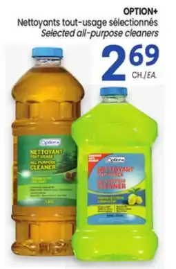 Uniprix OPTION+ Nettoyants tout-usage sélectionnés/Selected all-purpose cleaners offer
