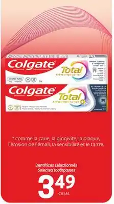 Uniprix Colgate Dentifrices sélectionnés /Selected toothpastes offer