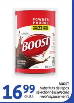 Uniprix BOOST Substituts de repas sélectionnés/Selected meal replacements offer