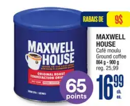 Jean Coutu MAXWELL HOUSE Ground coffee offer