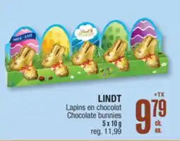 Jean Coutu LINDT Chocolate bunnies offer
