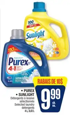 Jean Coutu PUREX, SUNLIGHT Selected laundry detergents offer