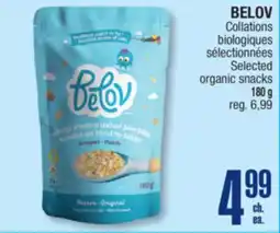 Jean Coutu BELOV Selected organic snacks offer