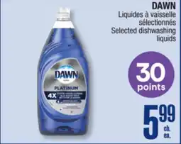 Jean Coutu DAWN Selected dishwashing liquids offer
