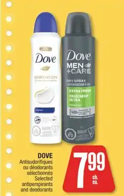 Jean Coutu DOVE Selected antiperspirants and deodorants offer