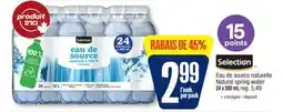 Jean Coutu SELECTION Natural spring water offer