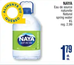 Jean Coutu NAYA Natural spring water offer